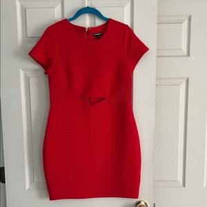 Express Vibrant Red Mini Dress